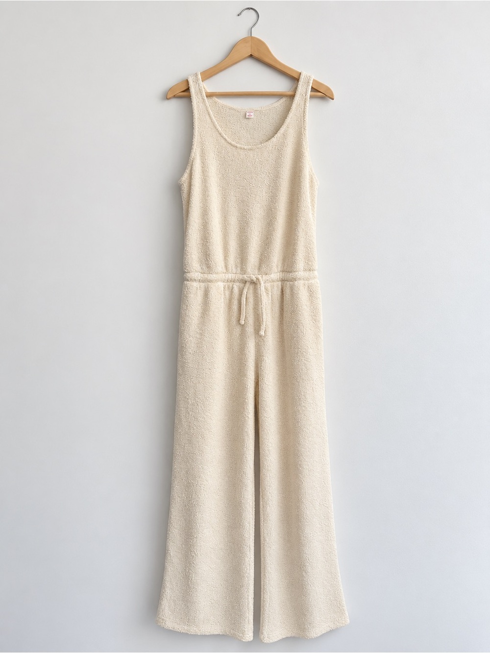 Joe Fresh Cozy BouclƩ Wide Leg Jumpsuit | Cream | L